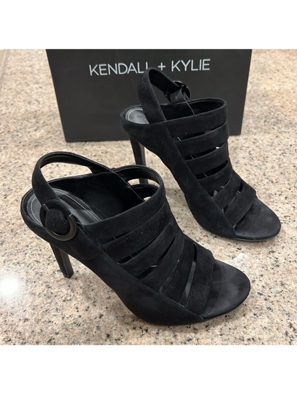 Kendall+Kylie suede Mia heels